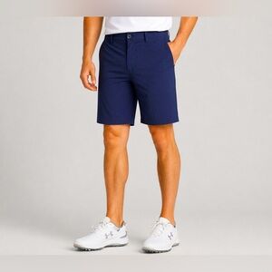 Under Armour Golf Shorts Mens 38 Blue Stretch Dot Pattern Performance